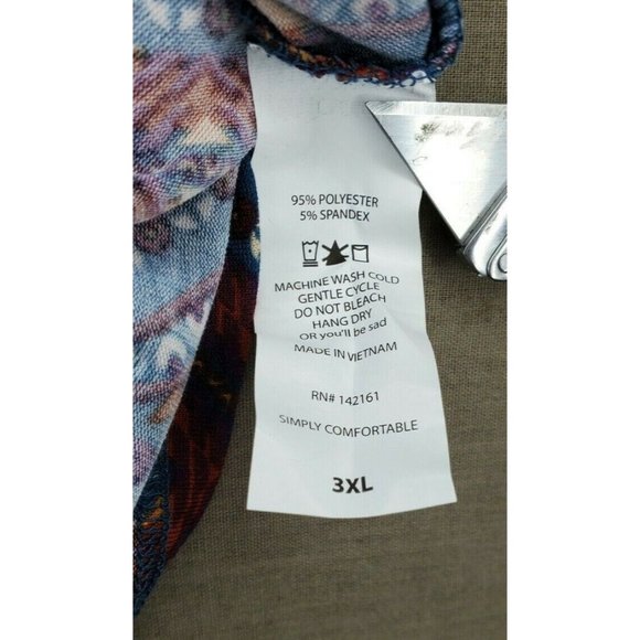 LulaRoe Julia Plus Size 3XL Abstract Casual Burgundy Square Poly/Spandex Dress - Picture 11 of 12